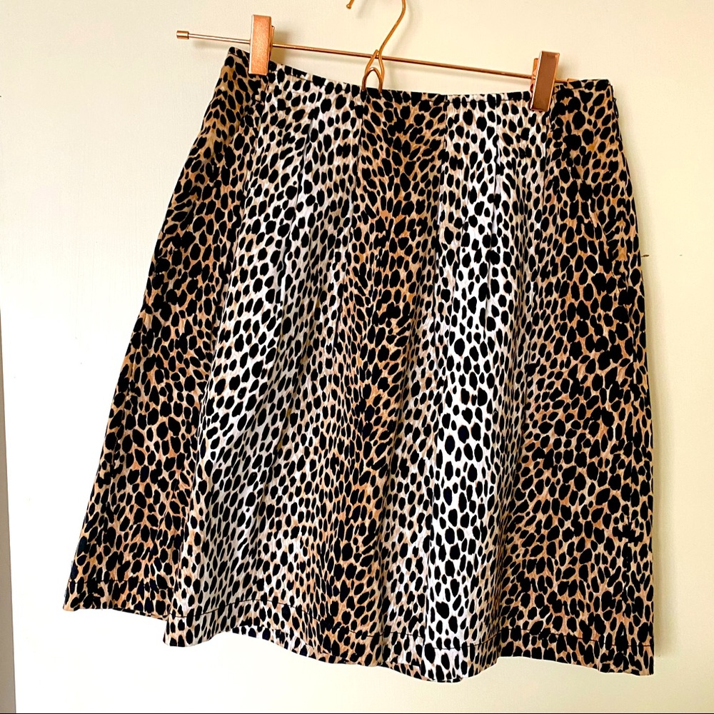 White House Black Market leopard print skirt